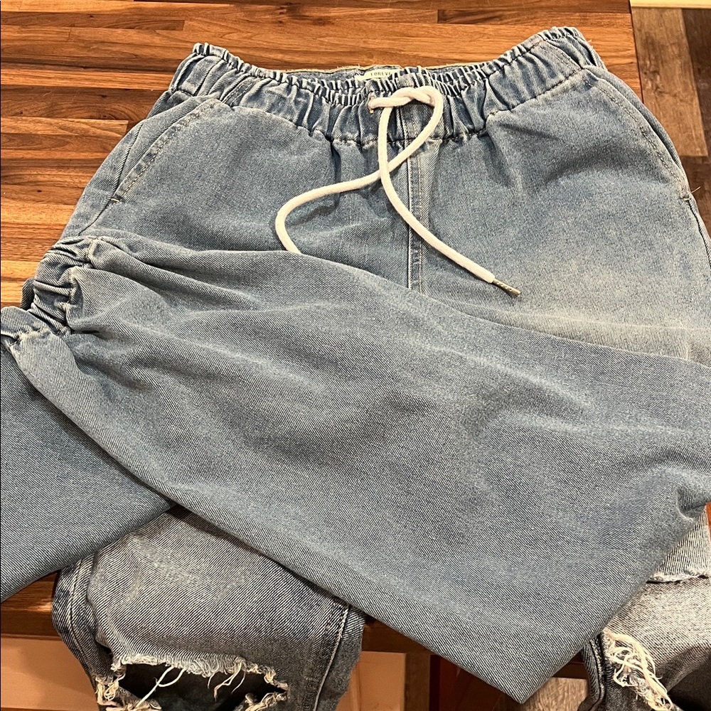 Forever 21 Blue Denim Joggers